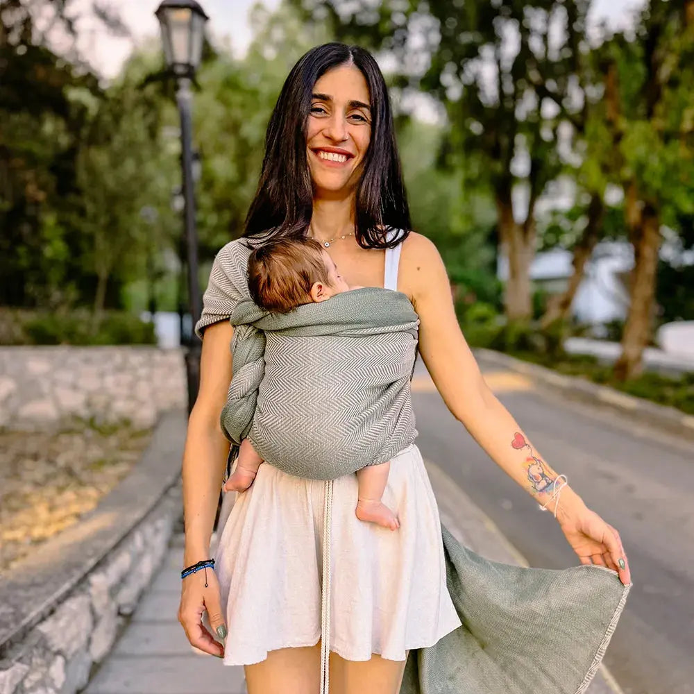 DIDYMOS Baby Wrap Sling Sylvan Nettle - Woven Baby 1 / Sylvan Nettle   Baby Wrap Slings > Woven Wraps > Jacquard    #