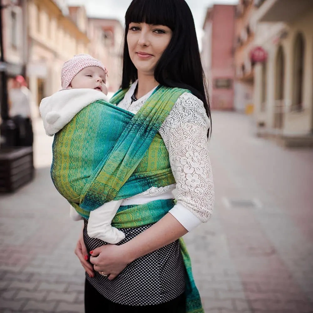 DIDYMOS Baby Wrap Sling Ada Malachite - Woven Baby 2 / Ada Malachite   Baby Wrap Slings > Woven Wraps > Jacquard    #