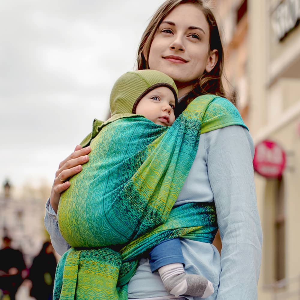 DIDYMOS Baby Wrap Sling Ada Malachite - Woven Baby 2 / Ada Malachite   Baby Wrap Slings > Woven Wraps > Jacquard    #