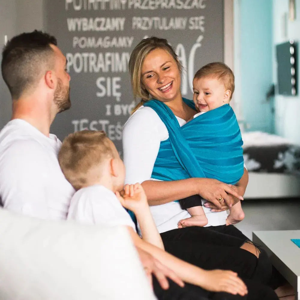 DIDYMOS Baby Wrap Sling Waves Acqua - Woven Baby 2 / Waves Acqua   Baby Wrap Slings > Woven Wraps > Jacquard    #