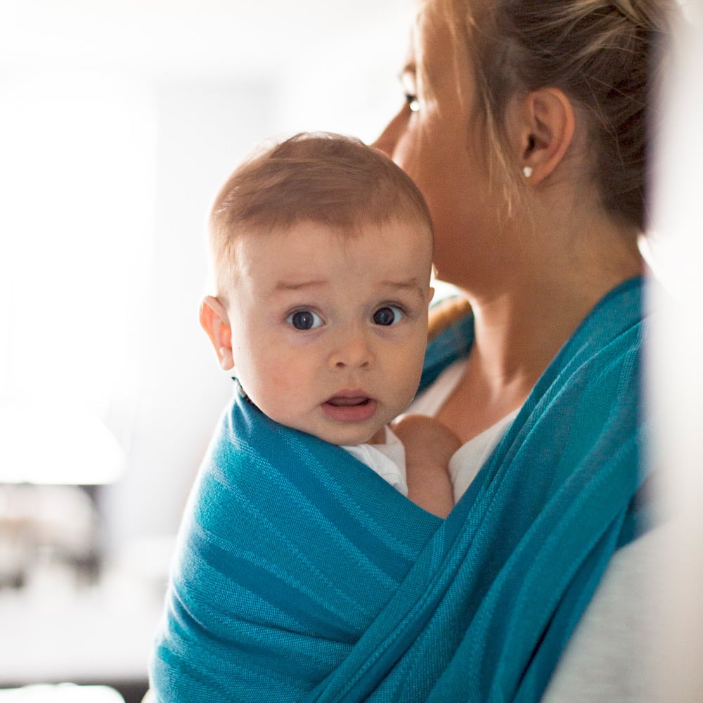 DIDYMOS Baby Wrap Sling Waves Acqua - Woven Baby 2 / Waves Acqua   Baby Wrap Slings > Woven Wraps > Jacquard    #