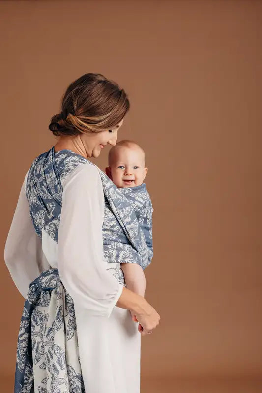QOTN Tamino Baby Wrap 53% cotton, 33% linen, 14% tussah silk - Woven Baby Size 6 (M 4.6m)   long_woven_wraps    #