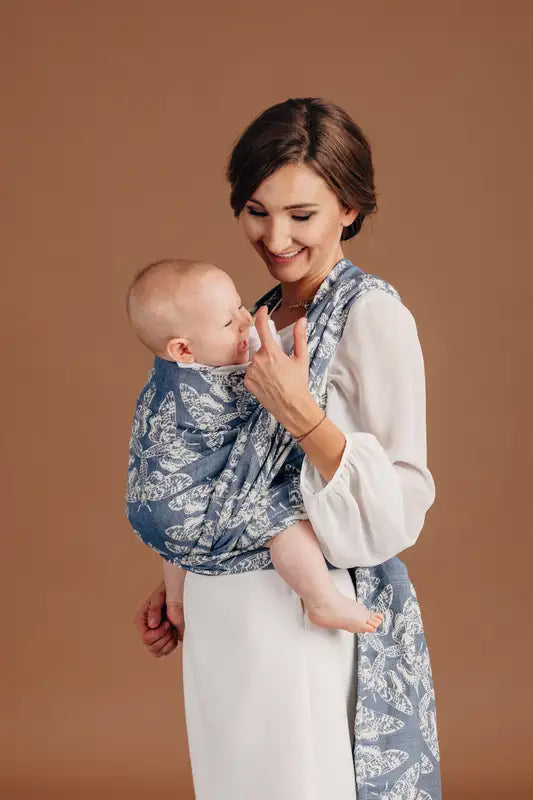 QOTN Tamino Baby Wrap 53% cotton, 33% linen, 14% tussah silk - Woven Baby Size 6 (M 4.6m)   long_woven_wraps    #
